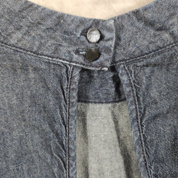 VTG United Colors of Benetton Ombre Denim A line Mini dress Womens size M - Picture 4 of 11